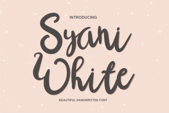 Discover Syani White: A Delicate Script Font for Creative Projects
