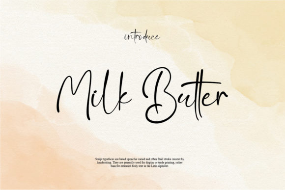 Enhance Your Brand with Milk Butter: A Delicate Script Font