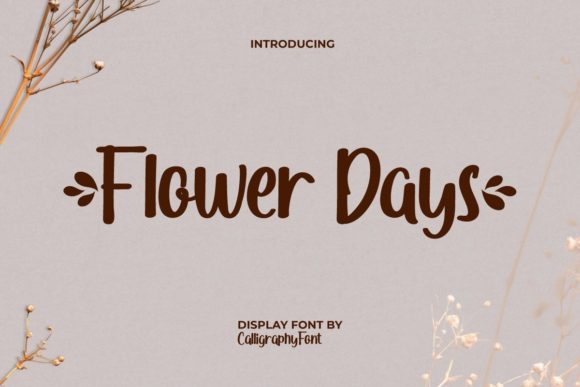 Flower Days: A Charming Script Font for Web Design